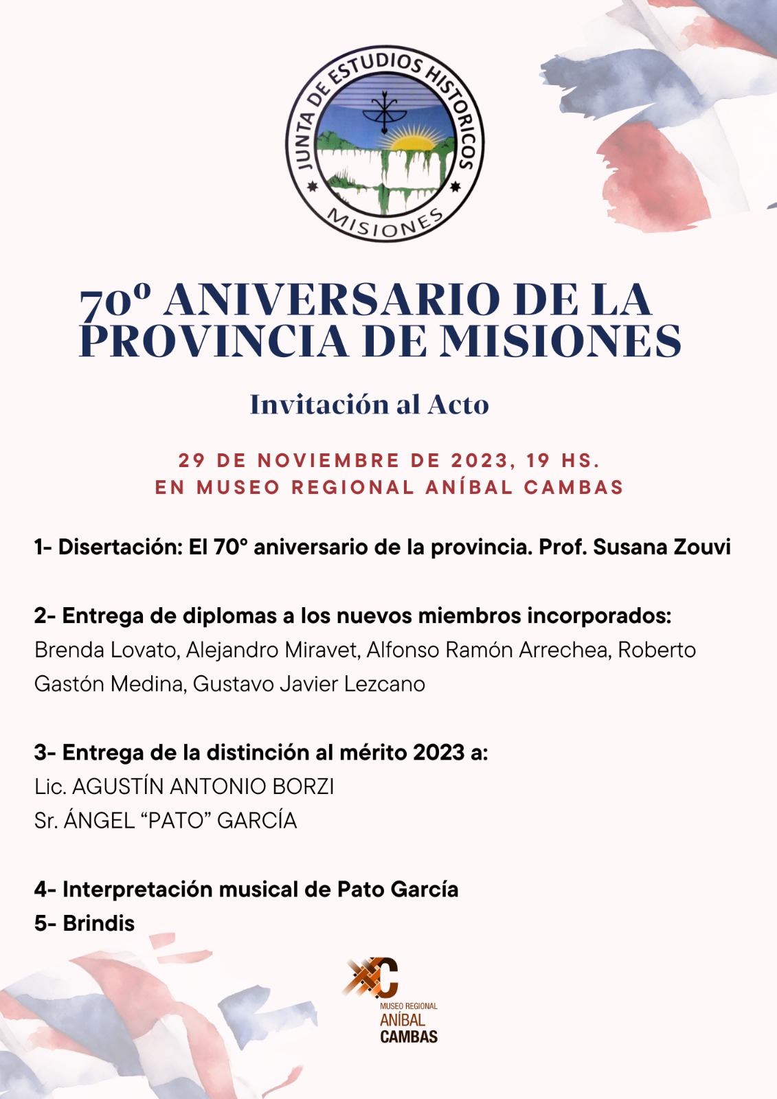 Distinciones al mérito en el Cambas