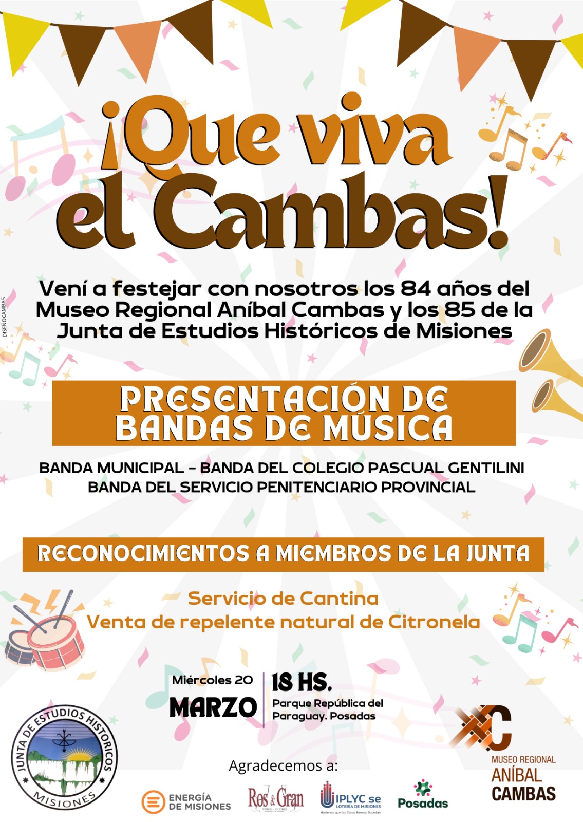 Fiesta por los 84 años del Cambas